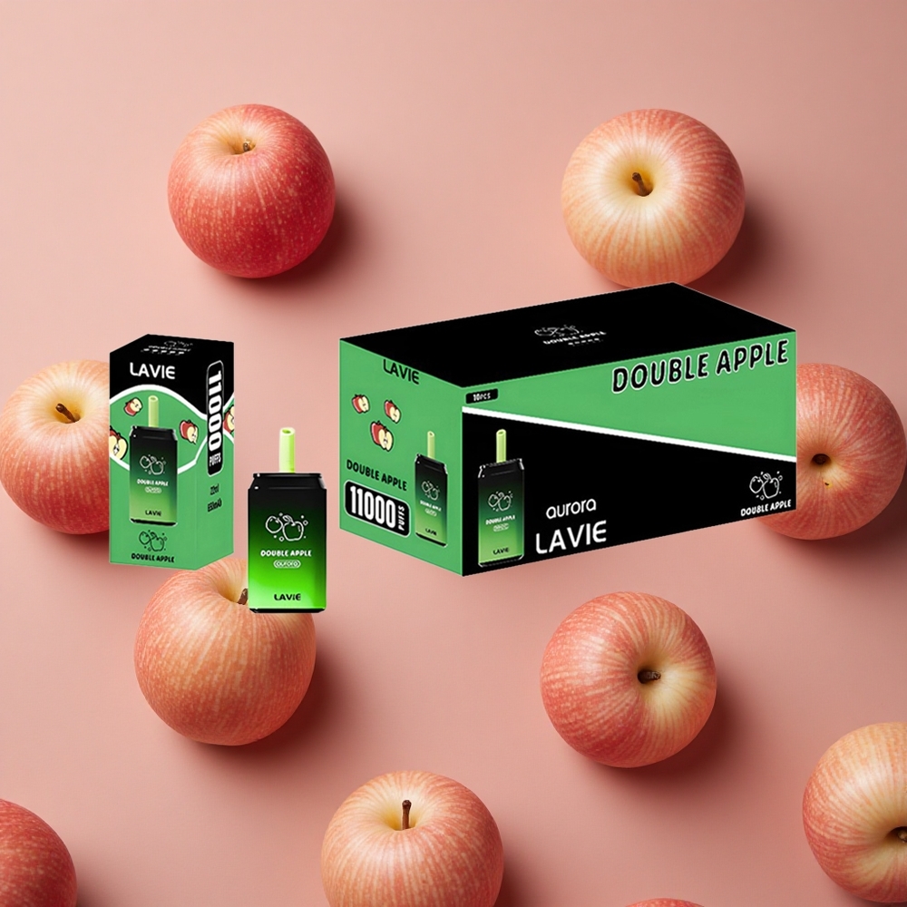 Lavie Aurora 11000 Puffs Double Apple 22ML E-liquid capacity Type C Rechargeable Charging port
