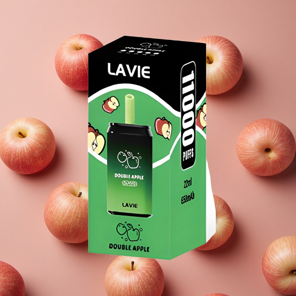 Lavie Aurora 11000 Puffs Double Apple 22ML E-liquid capacity Type C Rechargeable Charging port