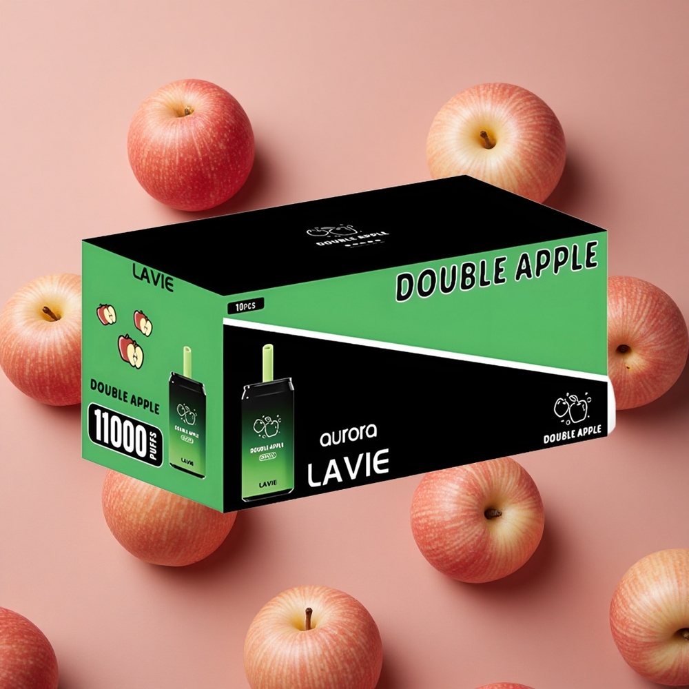 Lavie Aurora 11000 Puffs Double Apple 22ML E-liquid capacity Type C Rechargeable Charging port
