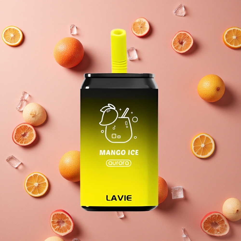 Lavie Aurora 11000 Puffs Mango Ice 22ML E-liquid capacity Type C Rechargeable Charging port