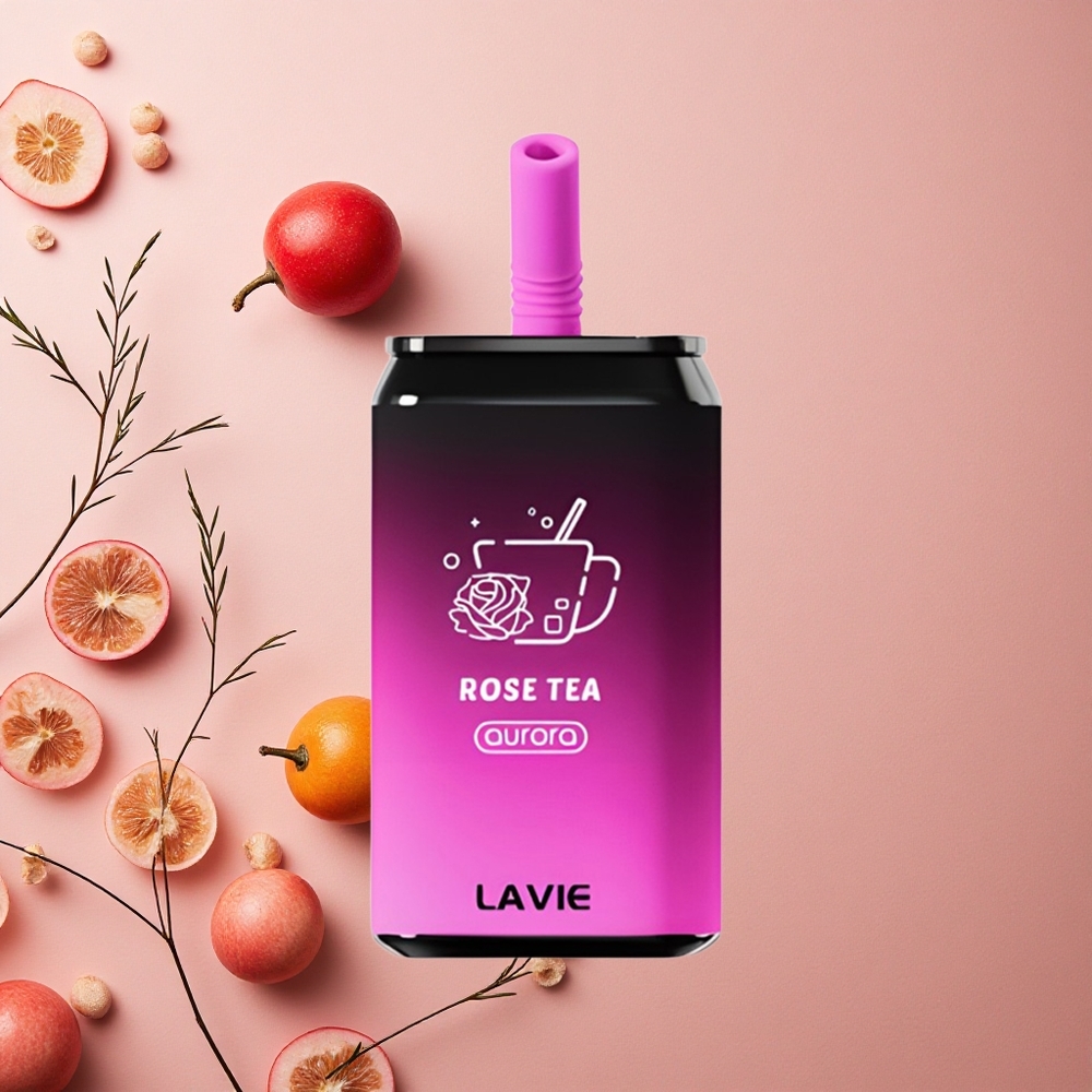 Lavie Aurora 11000 Puffs Rose Tea 22ML E-liquid capacity Rechargeable