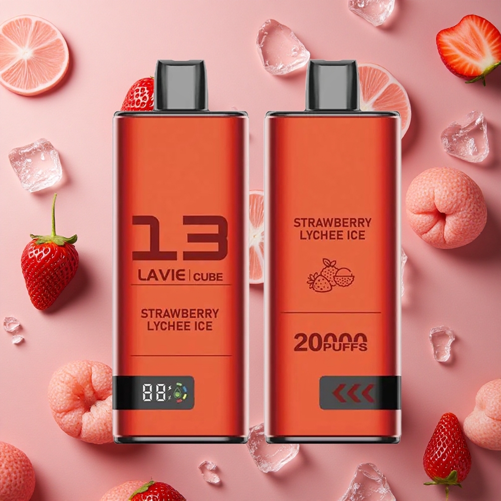 Lavie Cube 20000 Puffs Strawberry Lychee Ice 28ML E-liquid capacity Type C