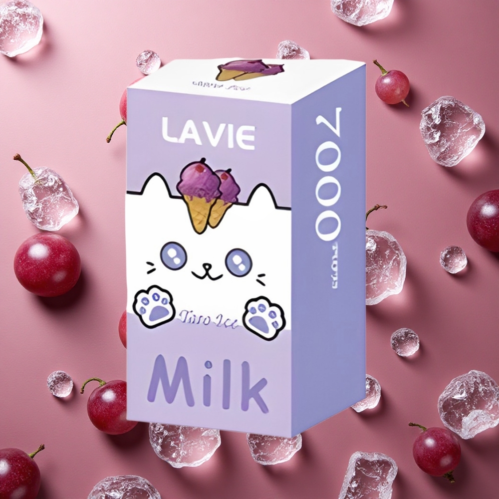 Lavie Milk 7000 Puffs Grape Ice 16ML E-liquid capacity Type C