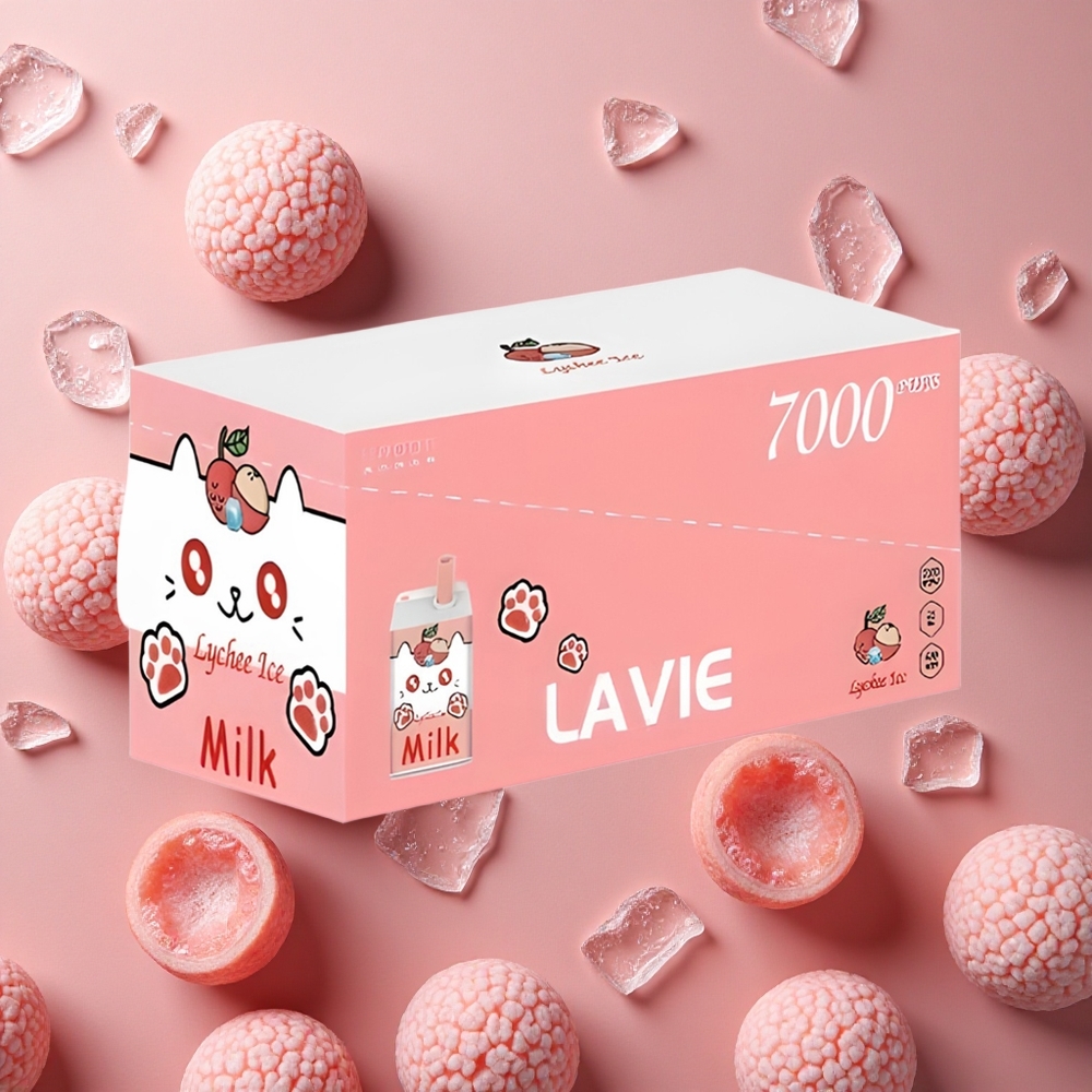Lavie Milk 7000 Puffs Lychee Ice 16ML E-liquid capacity 600mAh