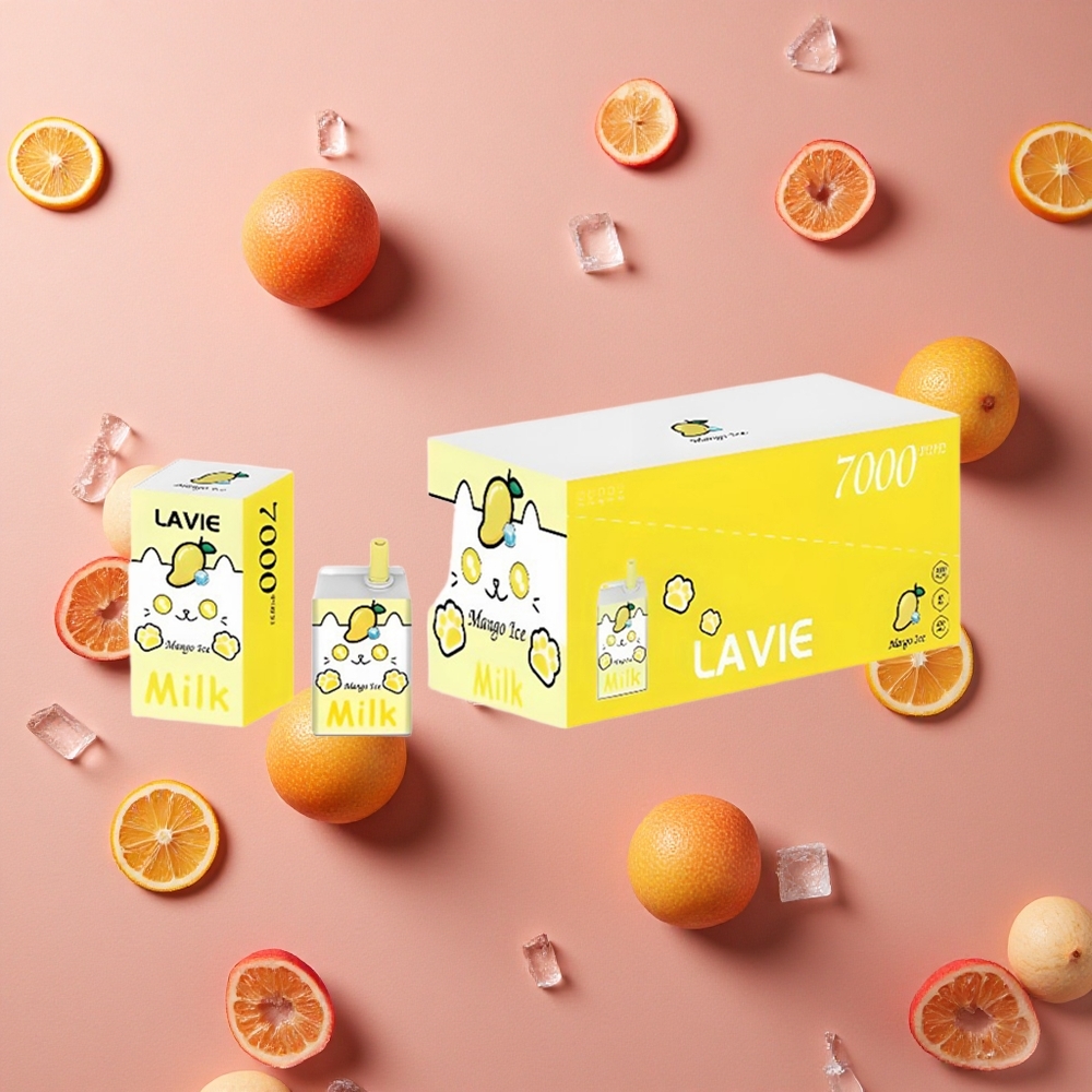 Lavie Milk 7000 Puffs Mango Ice 16ML E-liquid capacity Type C Rechargeable