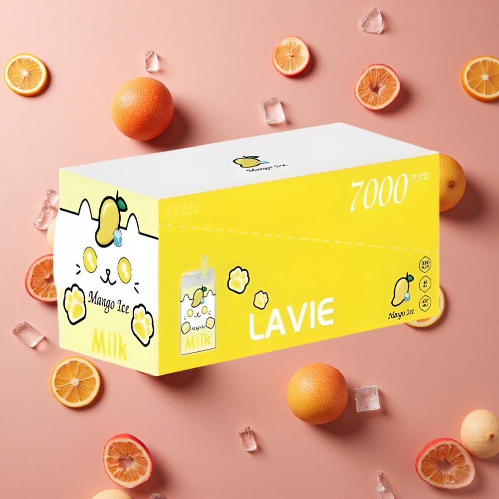 Lavie Milk 7000 Puffs Mango Ice 16ML E-liquid capacity Type C Rechargeable