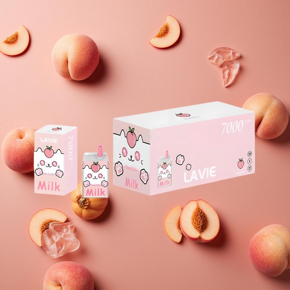 Lavie Milk 7000 Puffs Peach Juice 16ML E-liquid capacity Type C Rechargeable