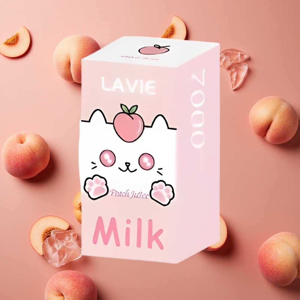 Lavie Milk 7000 Puffs Peach Juice 16ML E-liquid capacity Type C Rechargeable