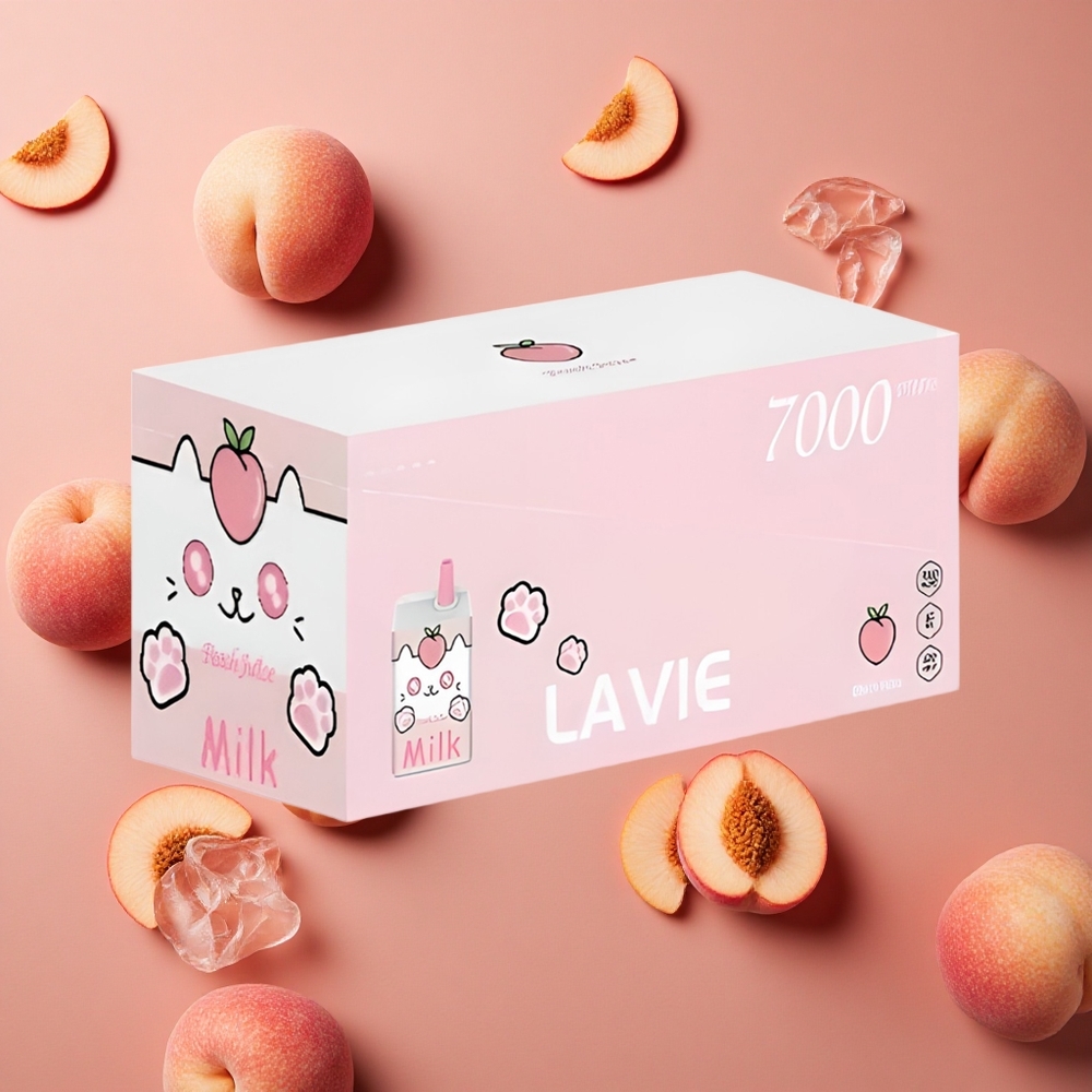 Lavie Milk 7000 Puffs Peach Juice 16ML E-liquid capacity Type C Rechargeable
