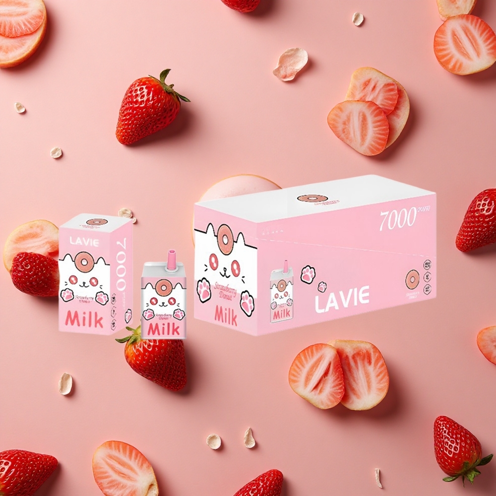 Lavie Milk 7000 Puffs Strawberry Donut 16ML E-liquid capacity Type C