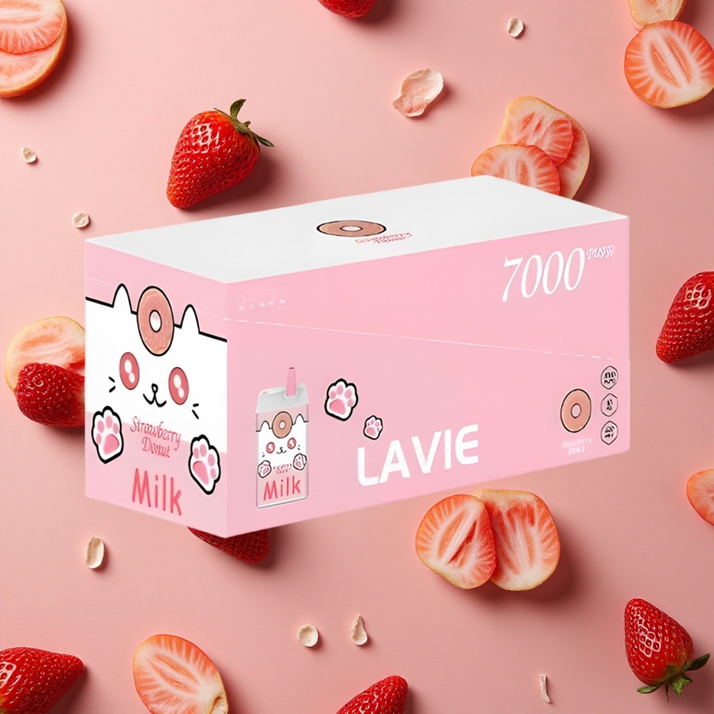 Lavie Milk 7000 Puffs Strawberry Donut 16ML E-liquid capacity Type C