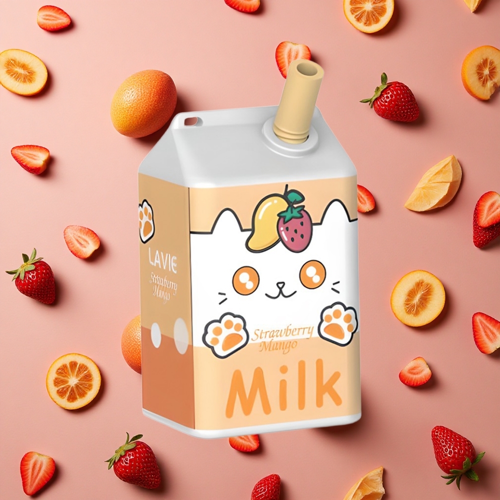 Lavie Milk 7000 Puffs Strawberry Mango Rechargeable Type C