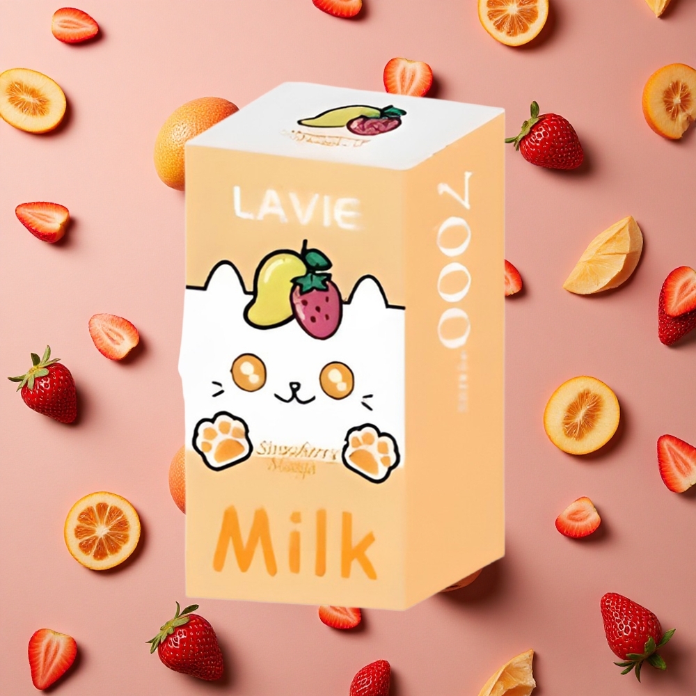 Lavie Milk 7000 Puffs Strawberry Mango Rechargeable Type C