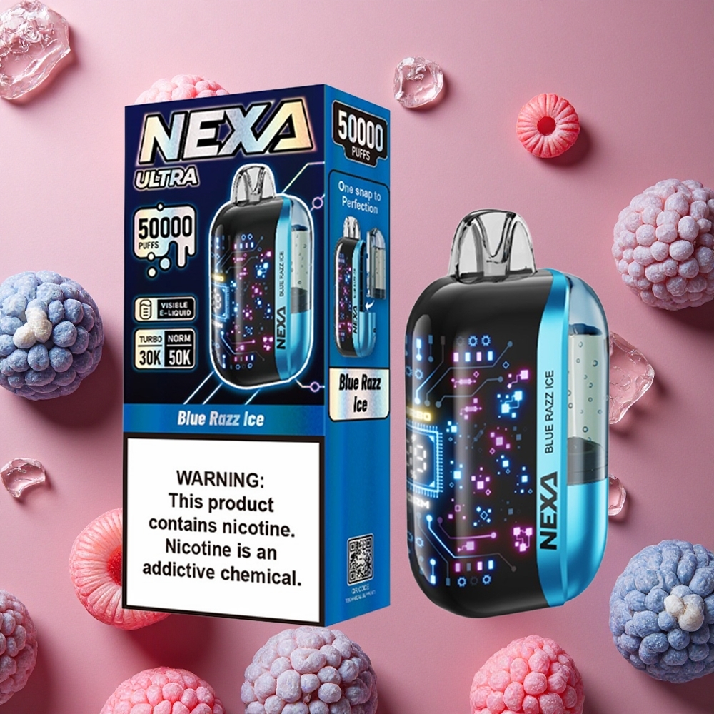 NEXA Ultra 50000 Puffs Blue Razz Ice 20ml Prefilled Capacity 800mah