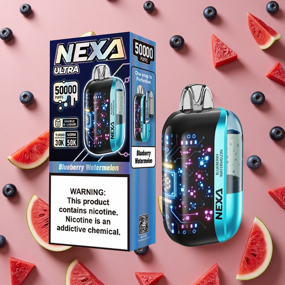 NEXA Ultra 50000 Puffs Blueberry Watermelon 20ml Prefilled Capacity 800mah