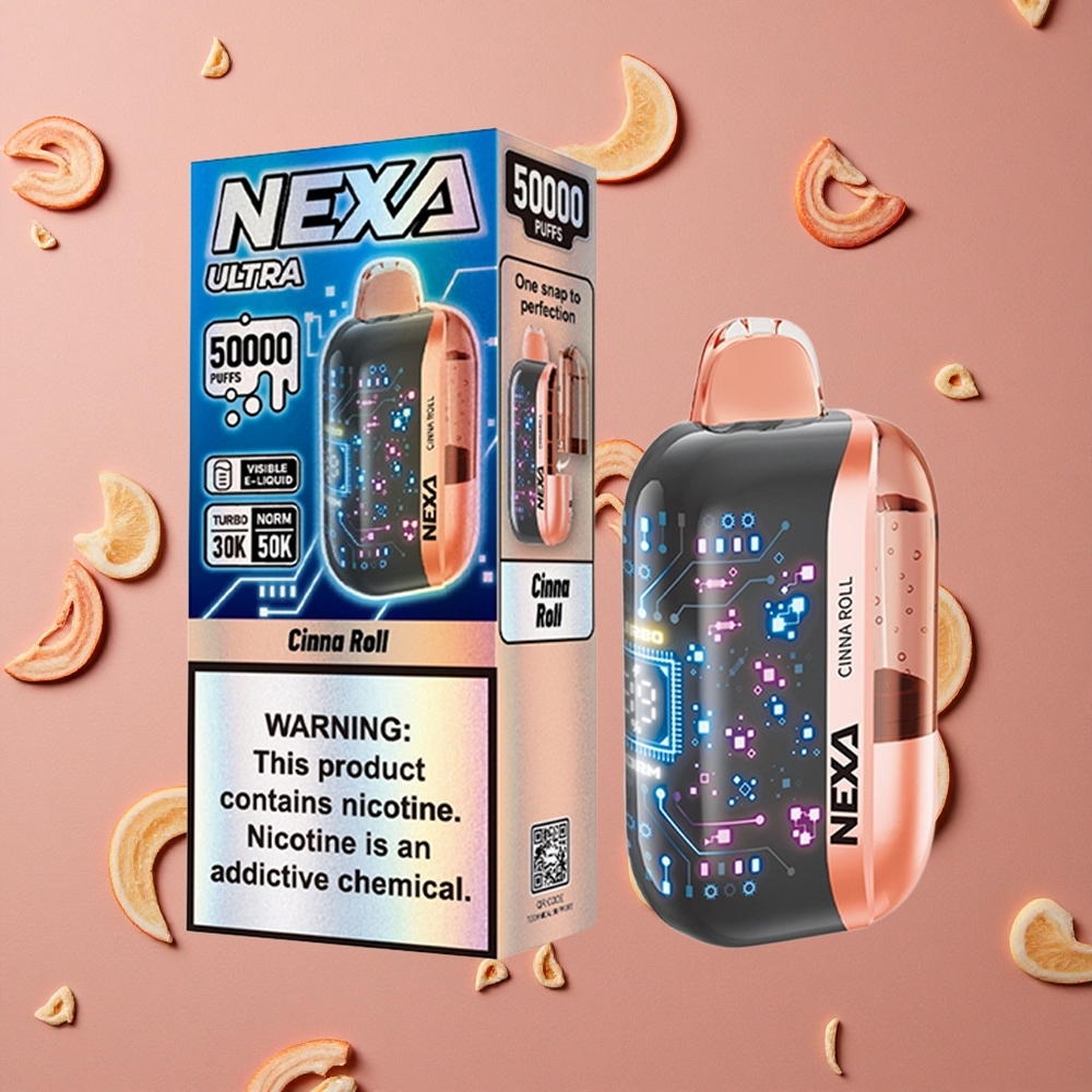 NEXA Ultra 50000 Puffs Cinna Roll 20ml Prefilled Capacity 5% Nicotine Disposable Vape