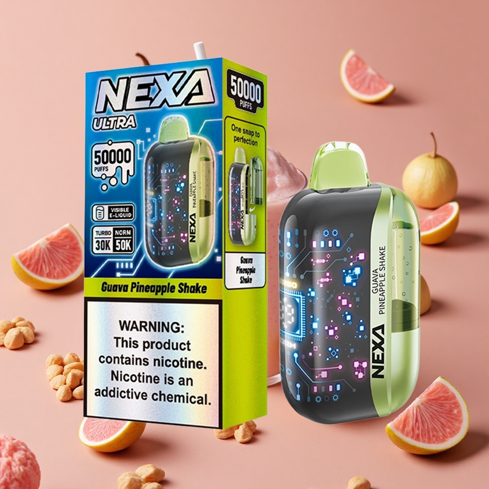 NEXA Ultra 50000 Puffs Guava Pineapple Shake 20ml Prefilled Capacity Type-C