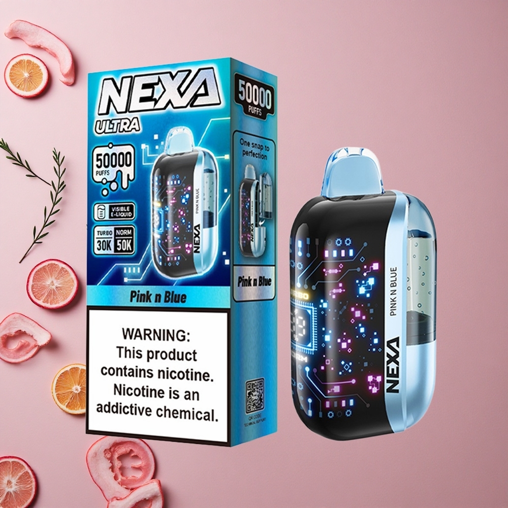 NEXA Ultra 50000 Puffs Pink N Blue 20ml Prefilled Capacity 800mah