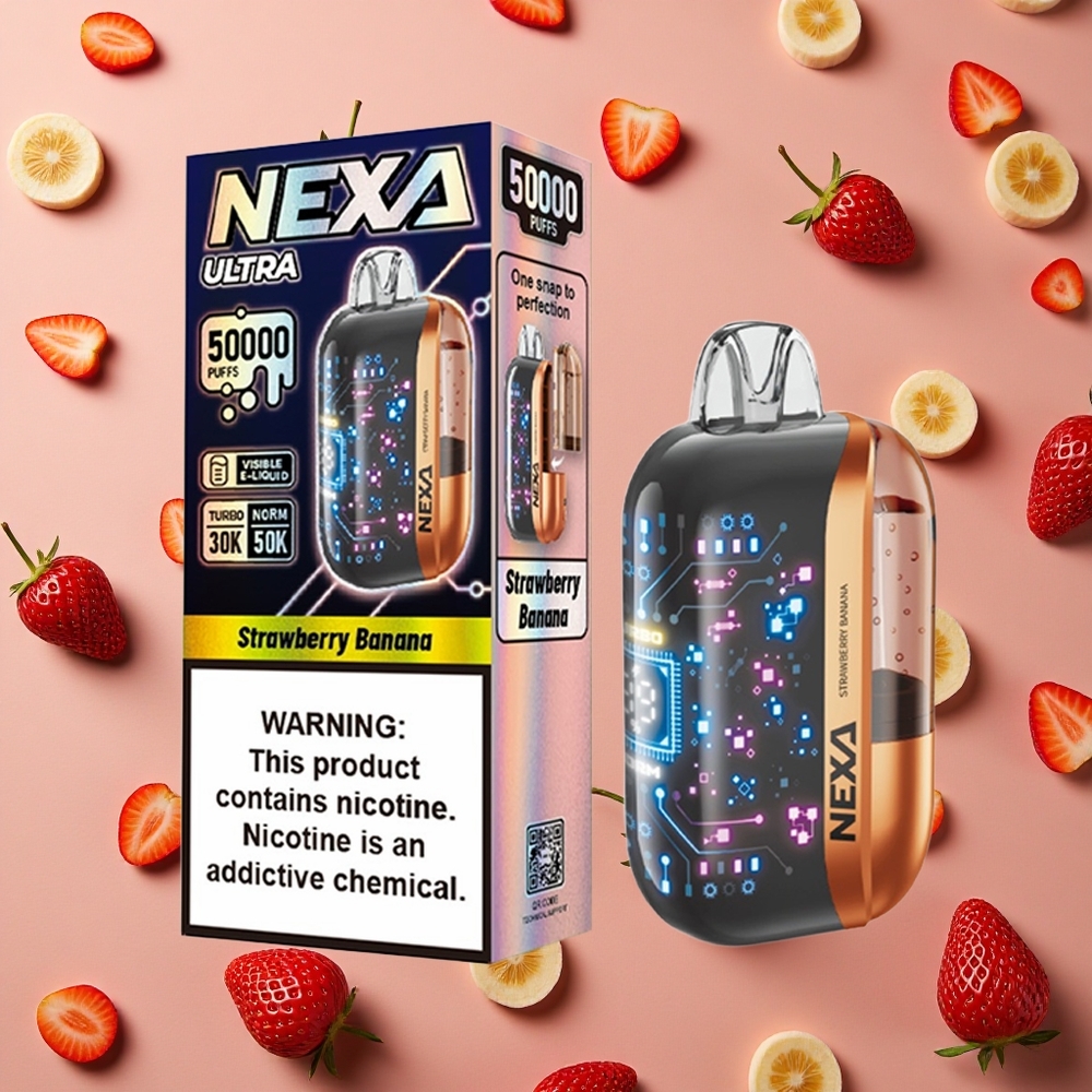 NEXA Ultra 50000 Puffs Strawberry Banana 20ml Prefilled Capacity Type-C