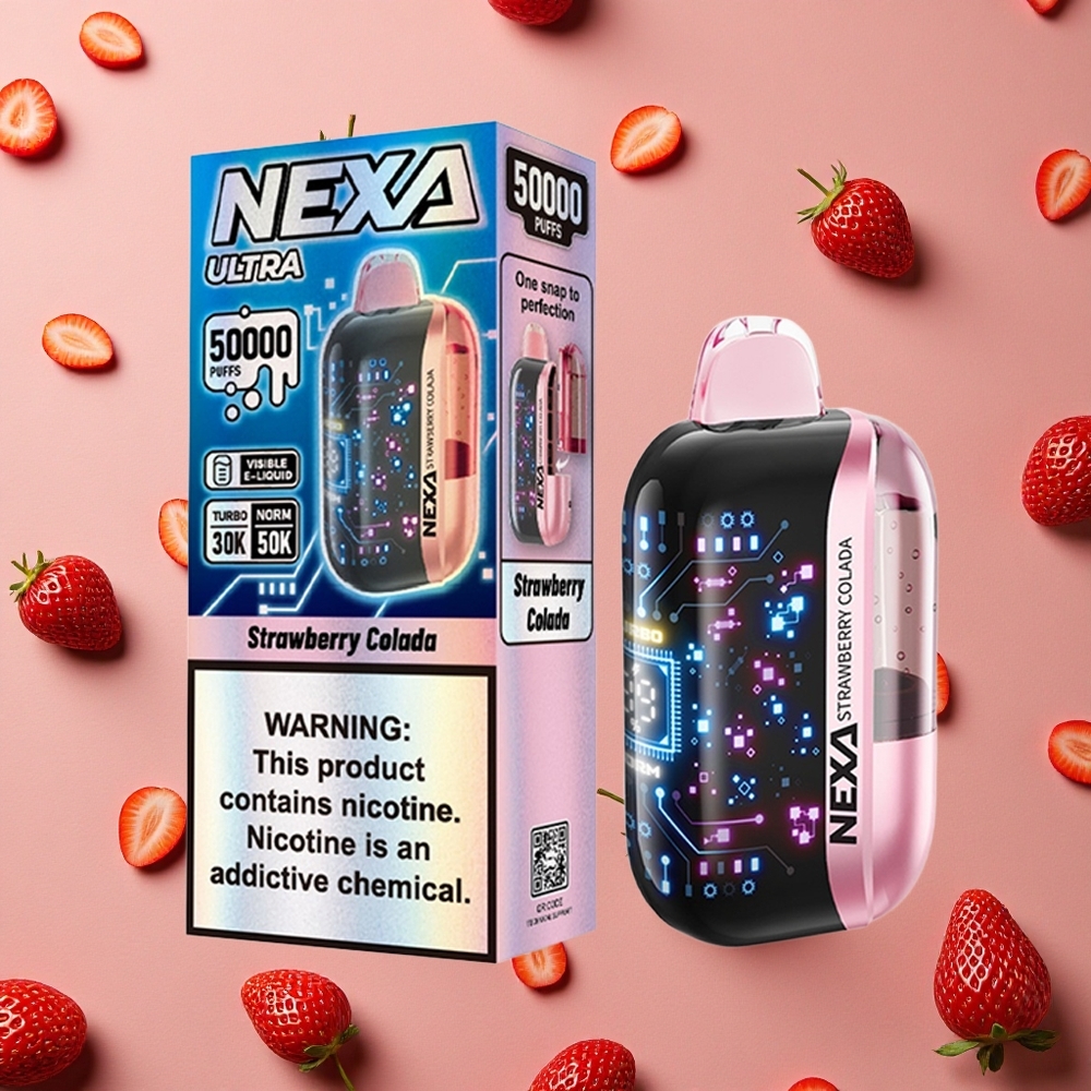 NEXA Ultra 50000 Puffs Strawberry Colada 20ml Prefilled Capacity 800mah
