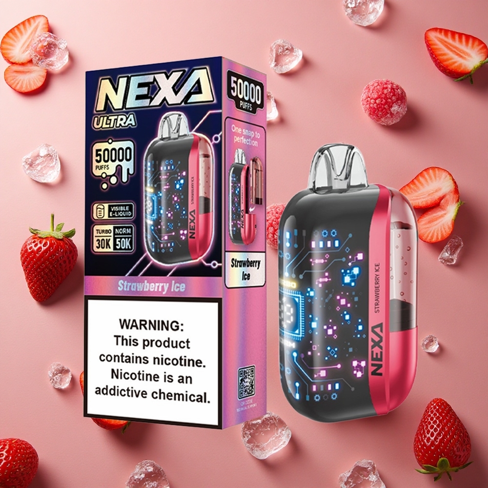 NEXA Ultra 50000 Puffs Strawberry Ice 20ml Prefilled Capacity 800mah