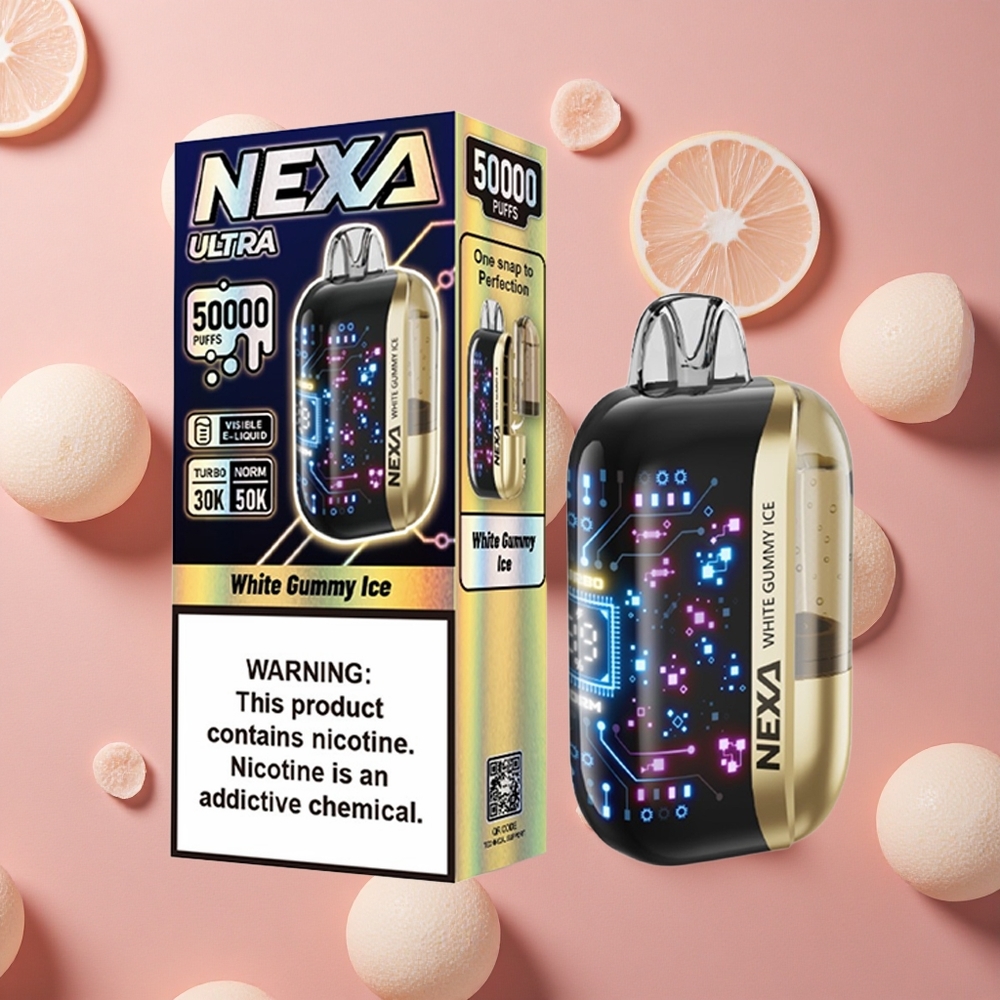 NEXA Ultra 50000 Puffs White Gummy Ice 20ml Prefilled Capacity 800mAh