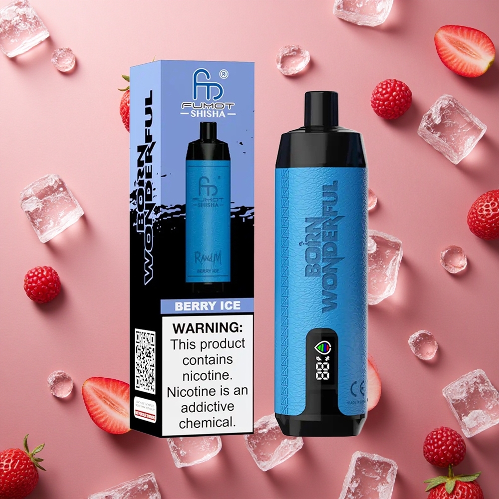RandM Fumot Shisha 10000 Puffs Berry Ice 18ml Prefilled E-liquid Disposable Vape