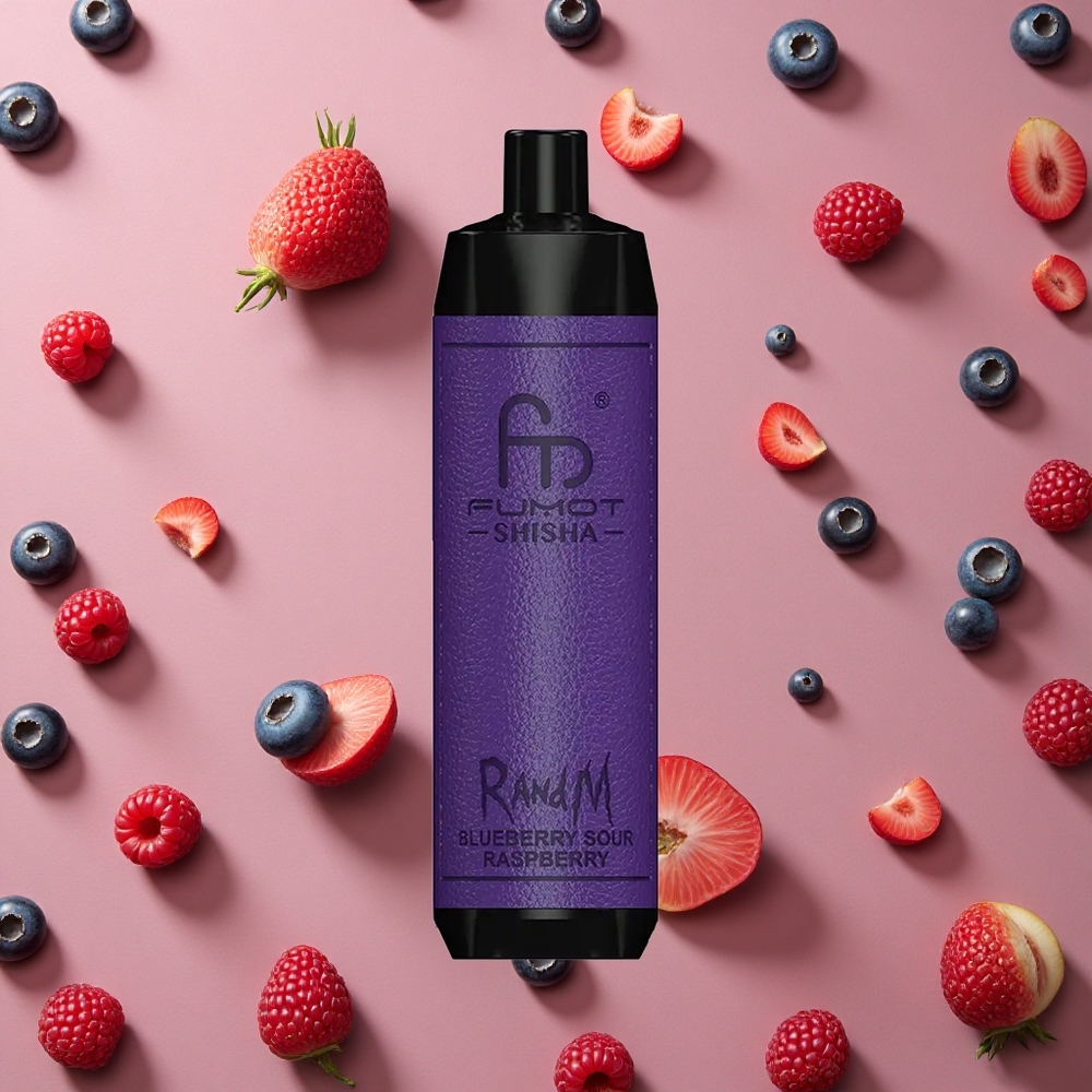 RandM Fumot Shisha 10000 Puffs Blueberry Sour Raspberry 18ml Prefilled E-liquid 850 mAh Battery