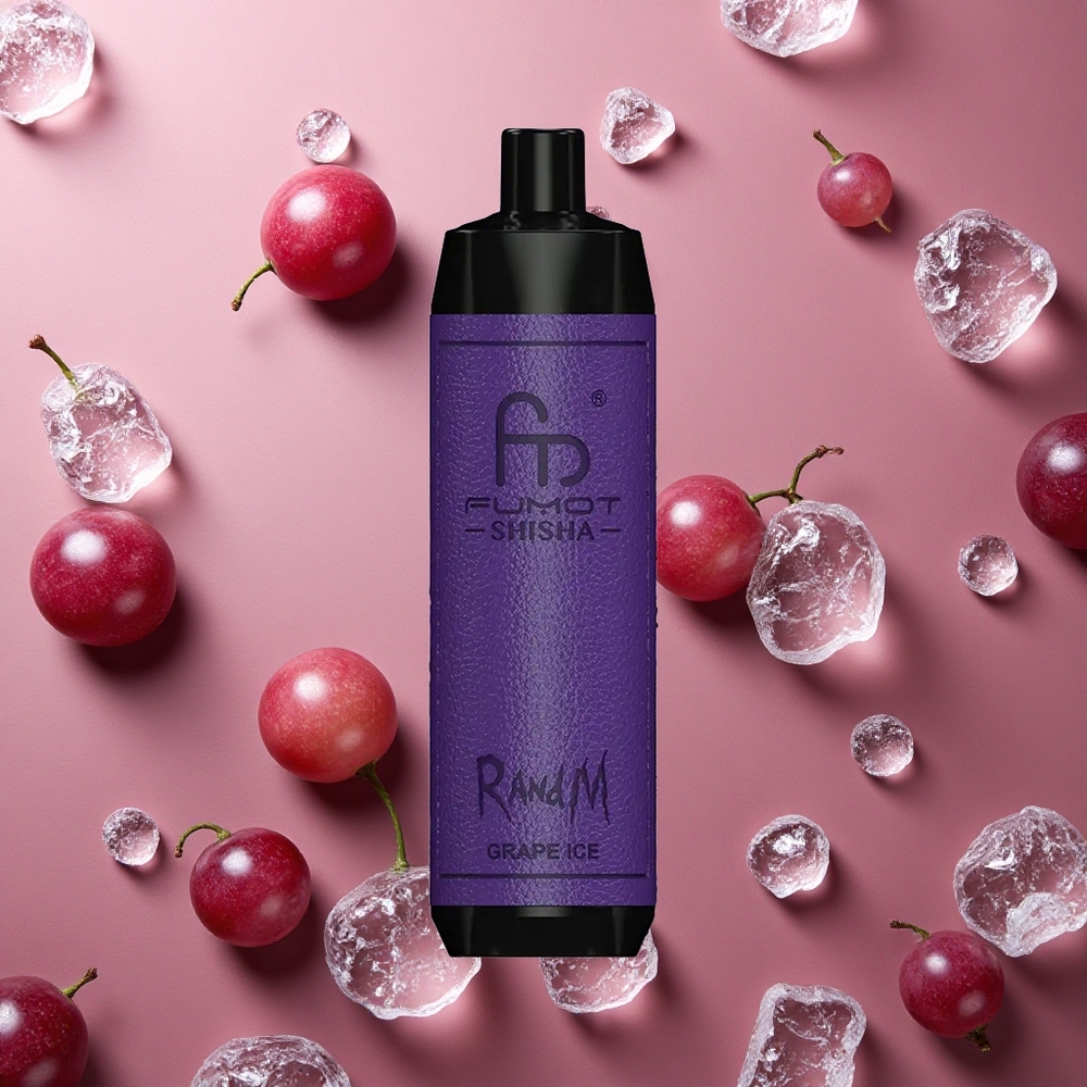 RandM Fumot Shisha 10000 Puffs Grape Ice Type-C Port 0.5% Nicotine Content