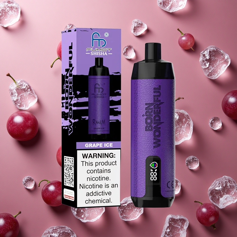 RandM Fumot Shisha 10000 Puffs Grape Ice Type-C Port 0.5% Nicotine Content