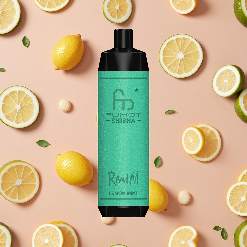 RandM Fumot Shisha 10000 Puffs Lemon Mint 18ml Prefilled E-liquid Type-C Port