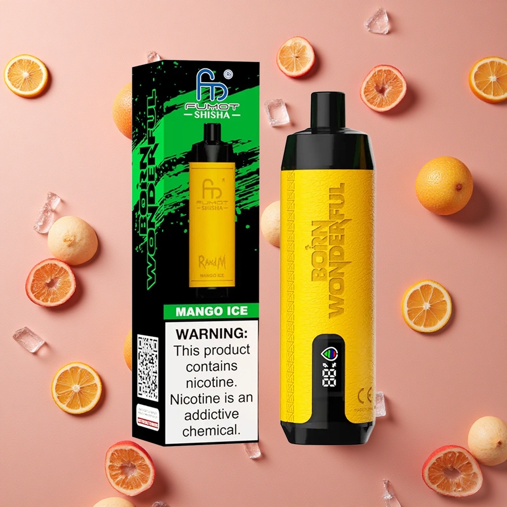 RandM Fumot Shisha 10000 Puffs Mango Ice 18ml Prefilled E-liquid Disposable Vape