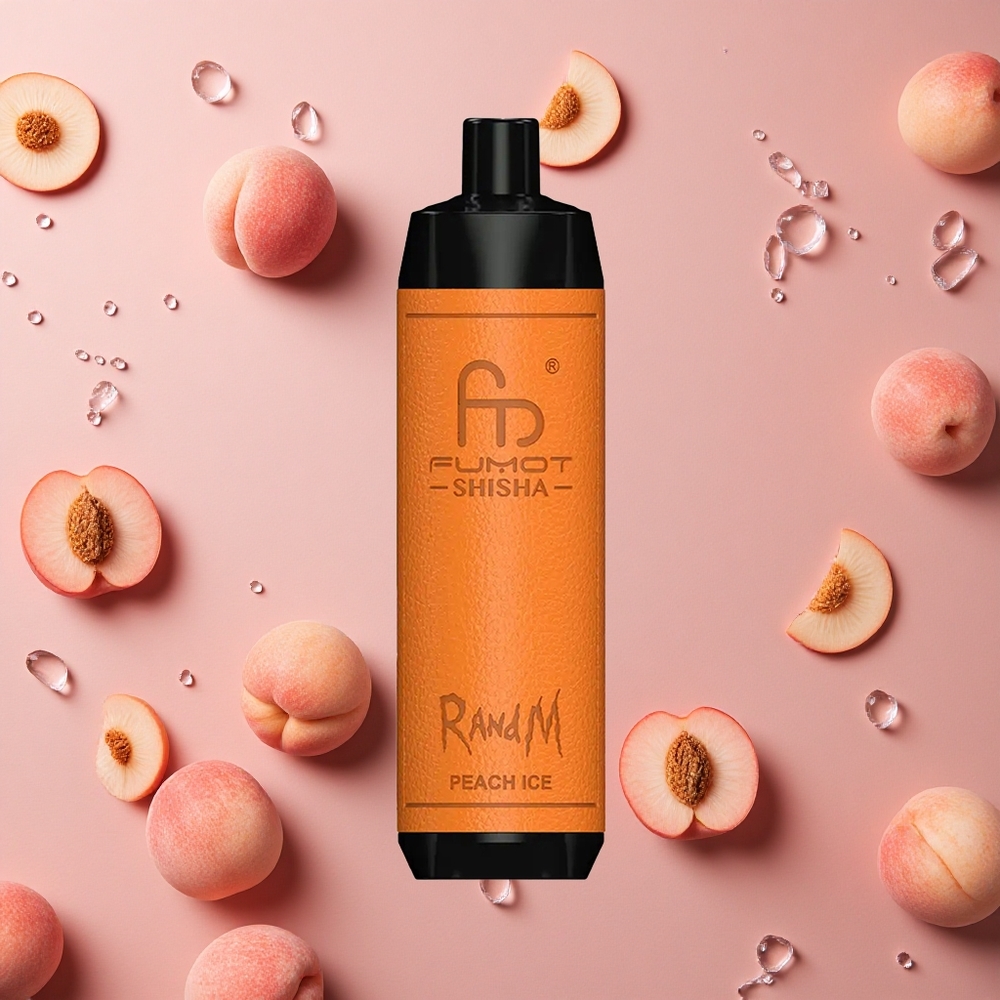 RandM Fumot Shisha 10000 Puffs Peach Ice 18ml Prefilled E-liquid
