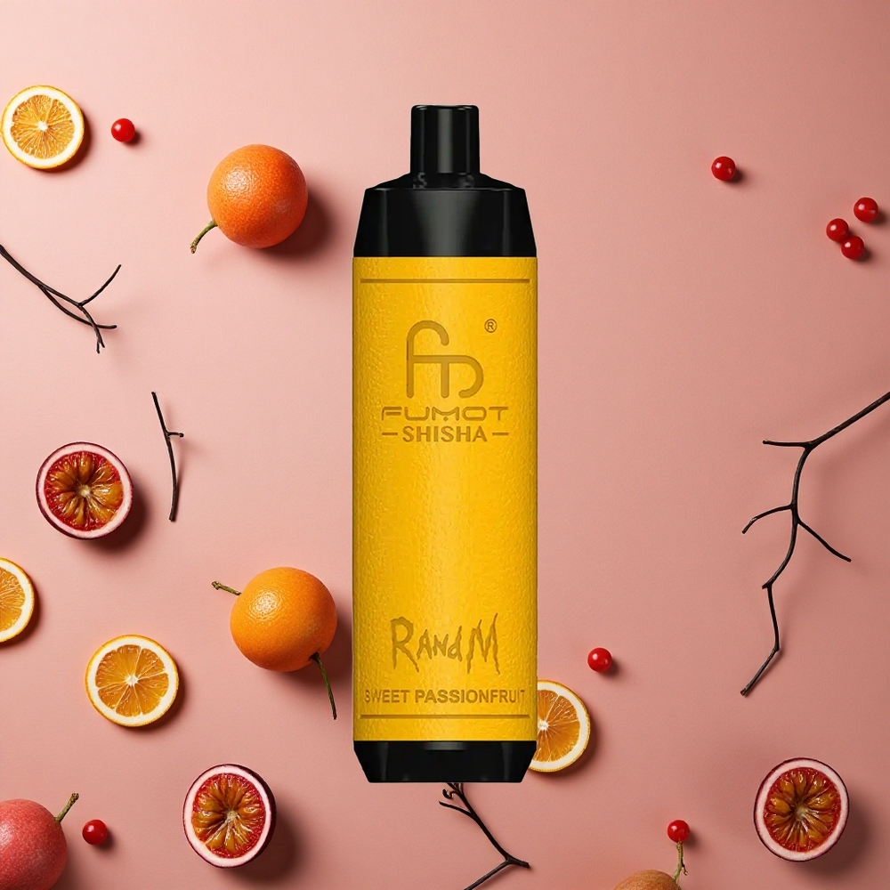 RandM Fumot Shisha 10000 Puffs Sweet Passion Fruit 18ml Prefilled E-liquid 0.5% Nicotine