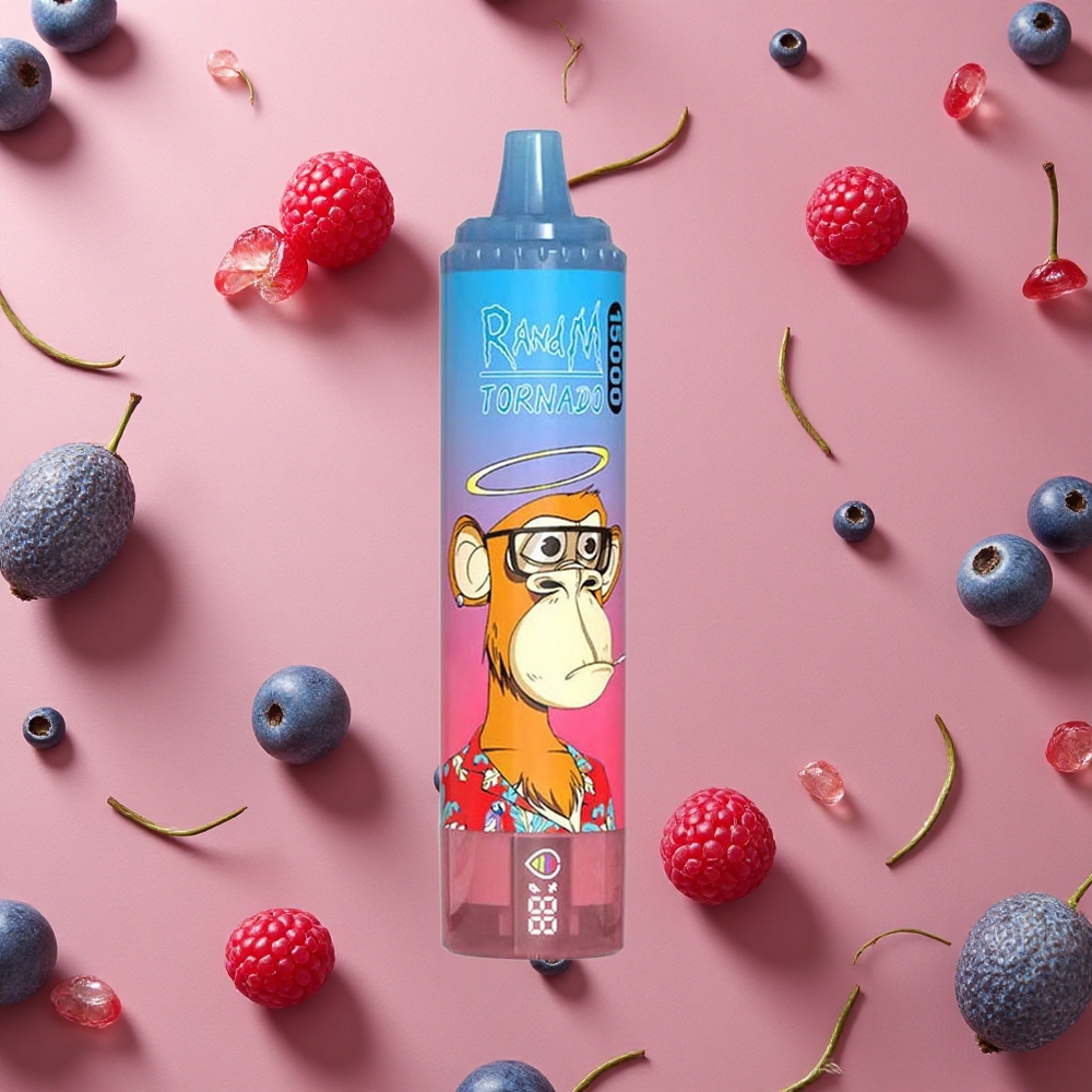 RandM Fumot Tornado 15000 Puffs Blue Razz Cherry 25ml USB Type-C