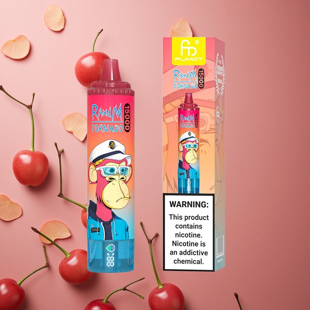 RandM Fumot Tornado 15000 Puffs Cherry LCD Type-C