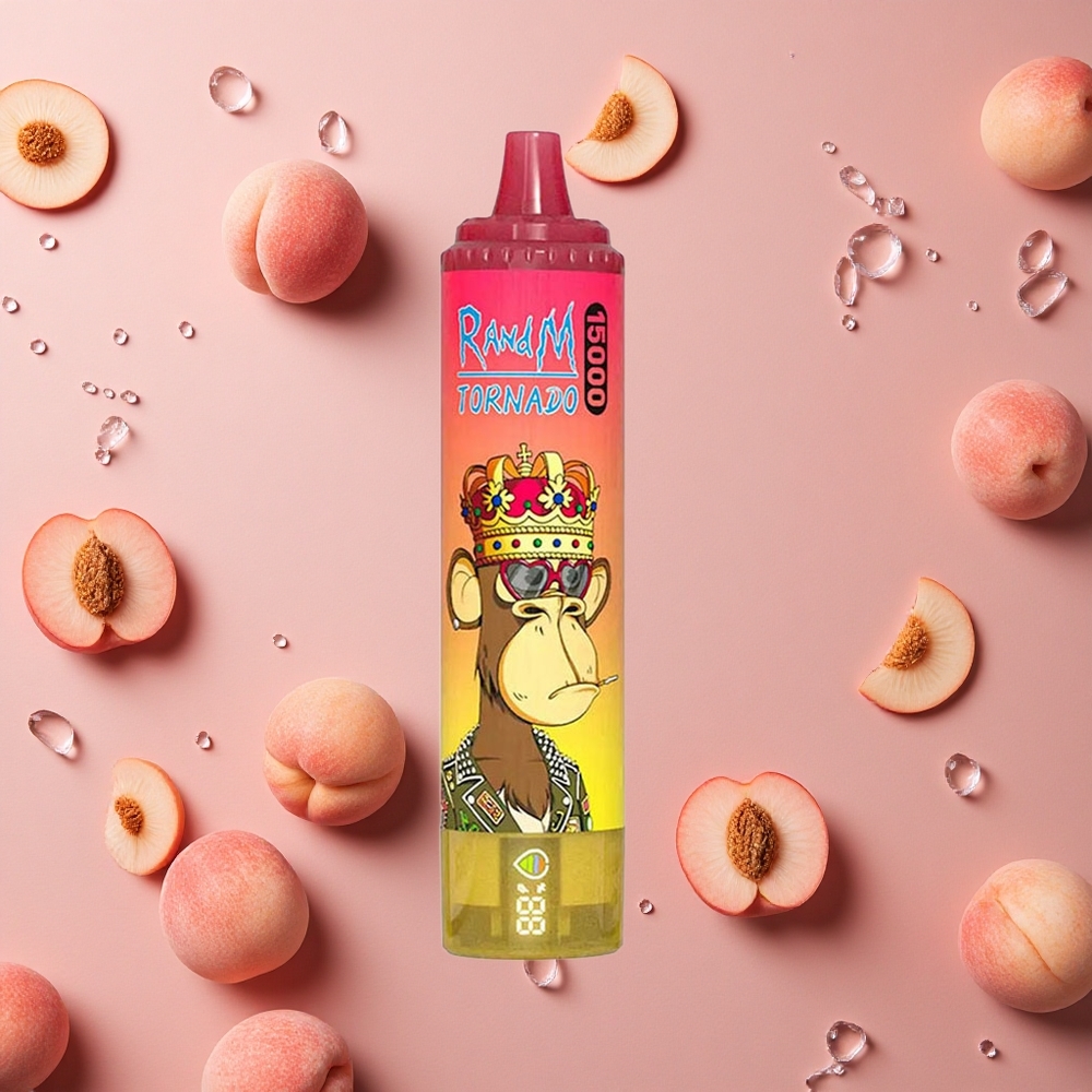 RandM Fumot Tornado 15000 Puffs Peach Ice 25ml LCD