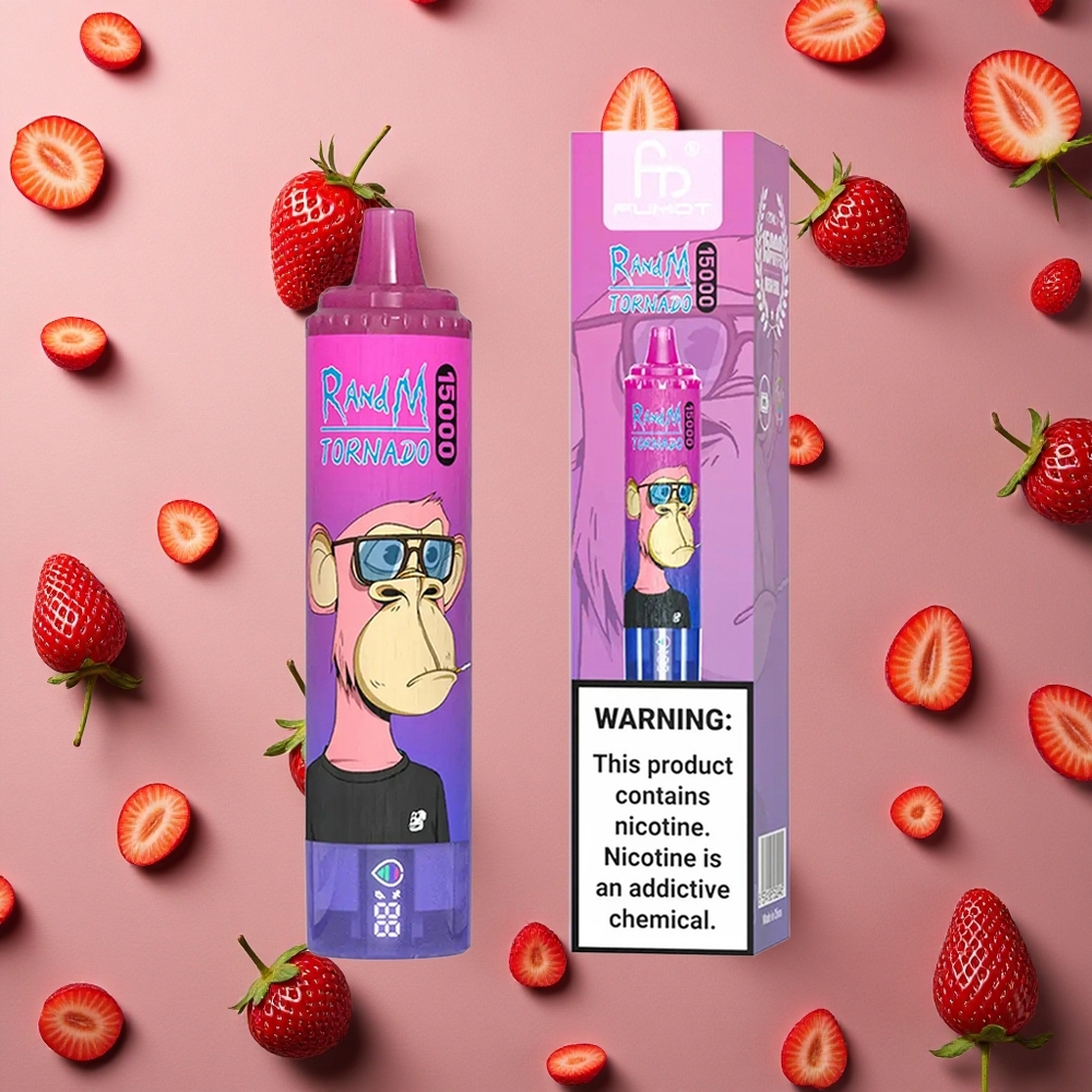RandM Fumot Tornado 15000 Puffs Strawberry Grape 25ml USB Type-C