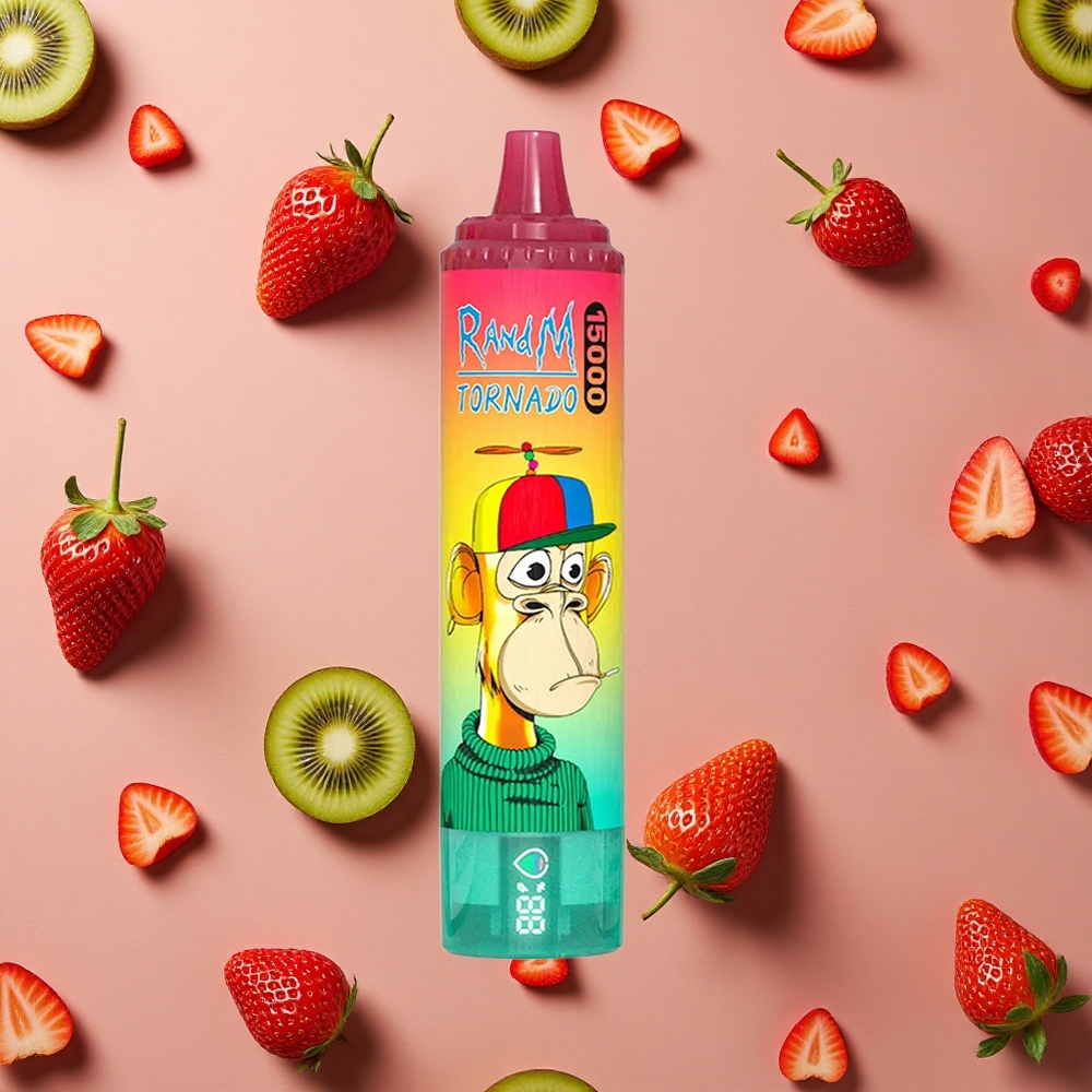 RandM Fumot Tornado 15000 Puffs Strawberry Kiwi 25ml LCD