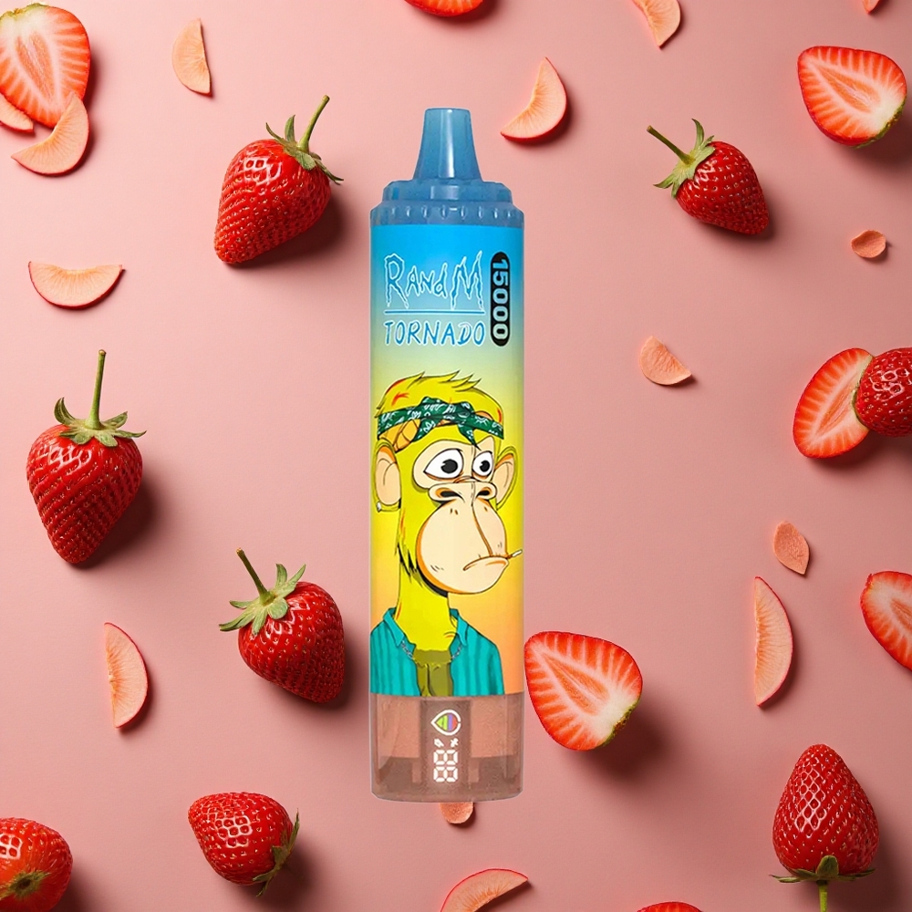 RandM Fumot Tornado 15000 Puffs Strawberry LCD Type-C