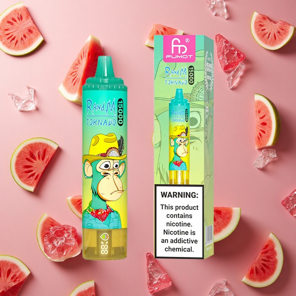 RandM Fumot Tornado 15000 Puffs Watermelon Ice 850mAh Mesh Coil