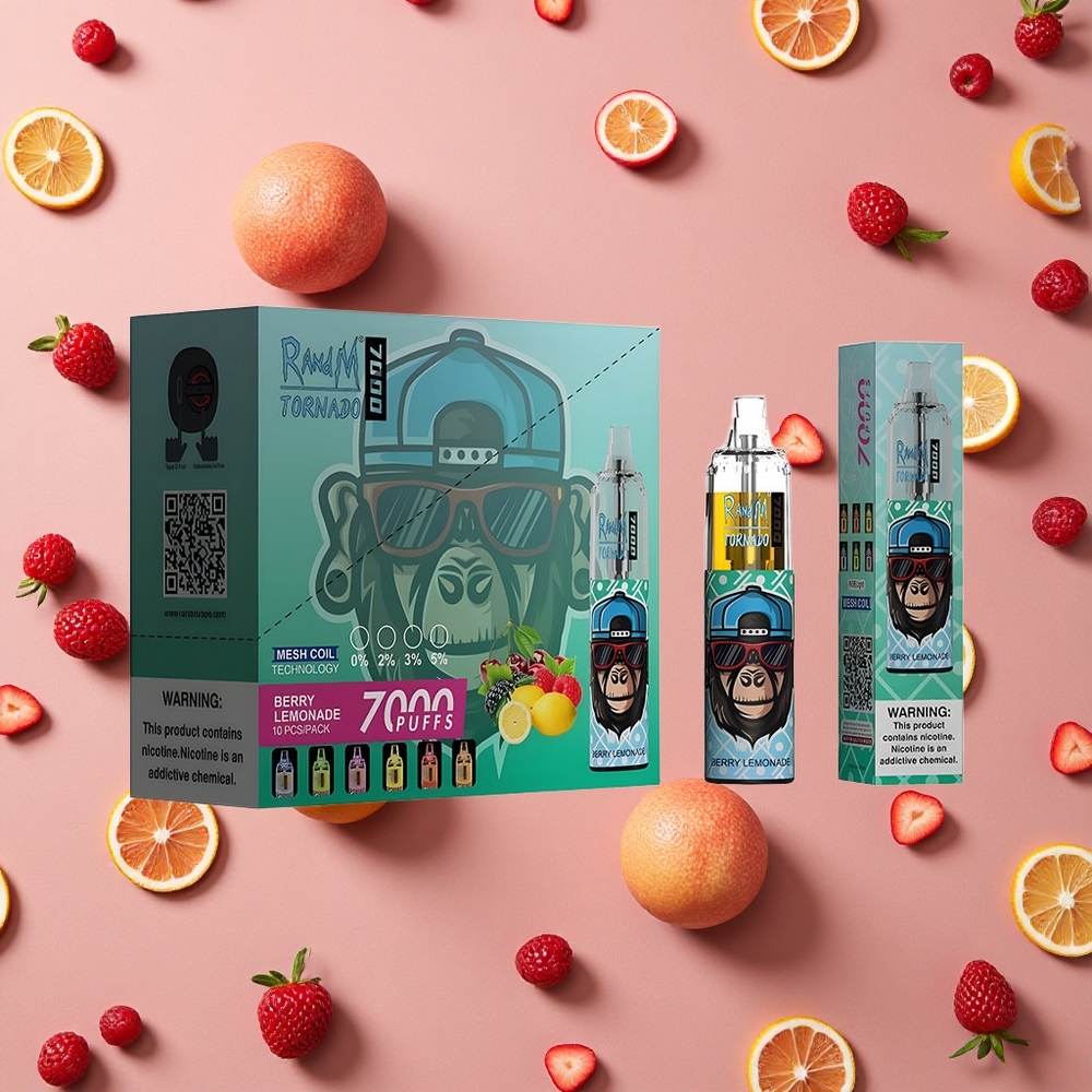 RandM Fumot Tornado 7000 Puffs Berry Lemonade 14ML Mesh Coil