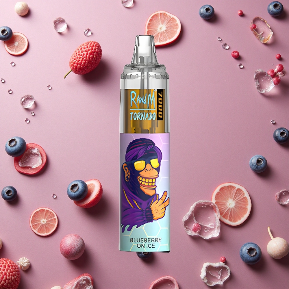 RandM Fumot Tornado 7000 Puffs Blueberry On Ice 14ML Mesh Coil