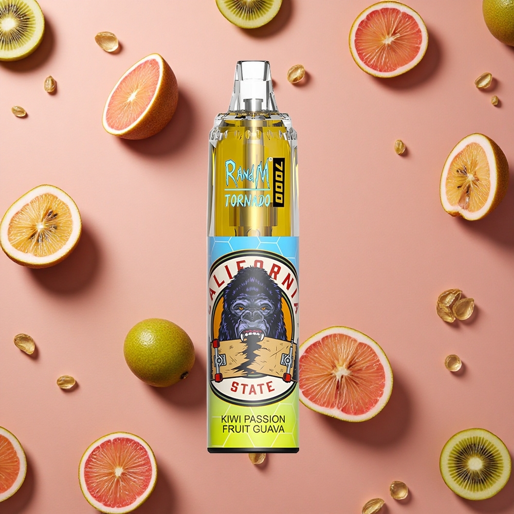 RandM Fumot Tornado 7000 Puffs Kiwi Passion Fruit Guava 14ML Air-Adjustable