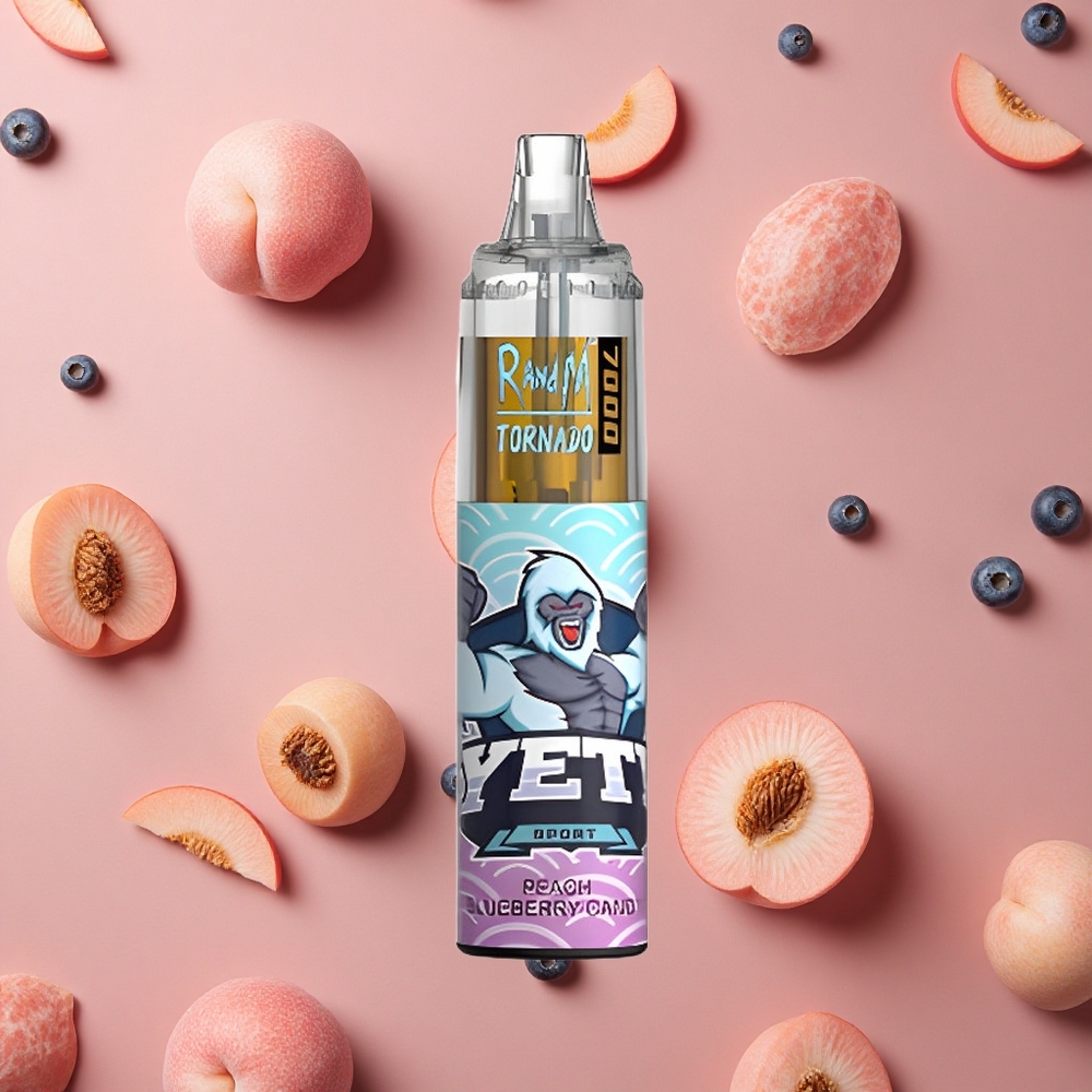 RandM Fumot Tornado 7000 Puffs Peach Blueberry Candy 14ML Mesh Coil