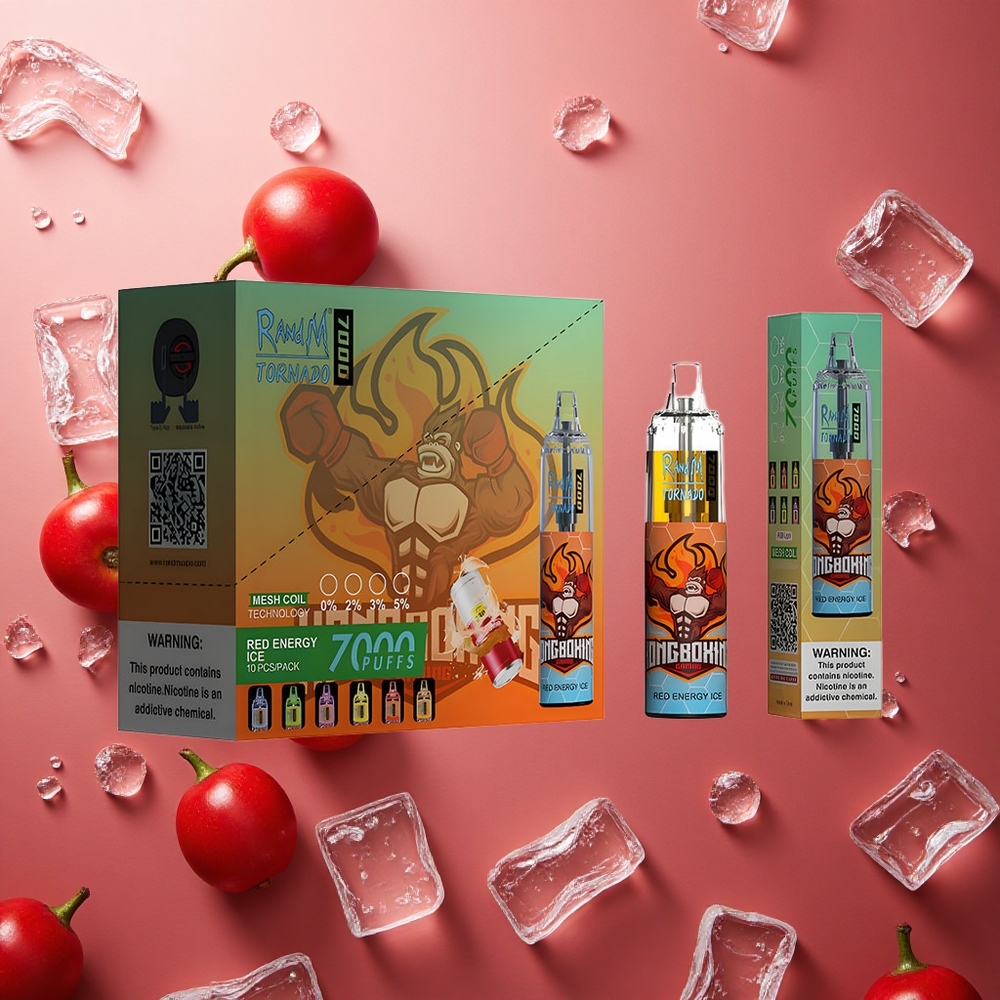 RandM Fumot Tornado 7000 Puffs Red Energy Ice 14ML Mesh Coil