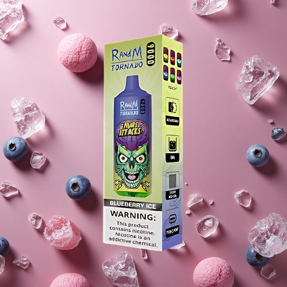RandM Fumot Tornado 9000 Puffs Blueberry Ice Mesh Coil