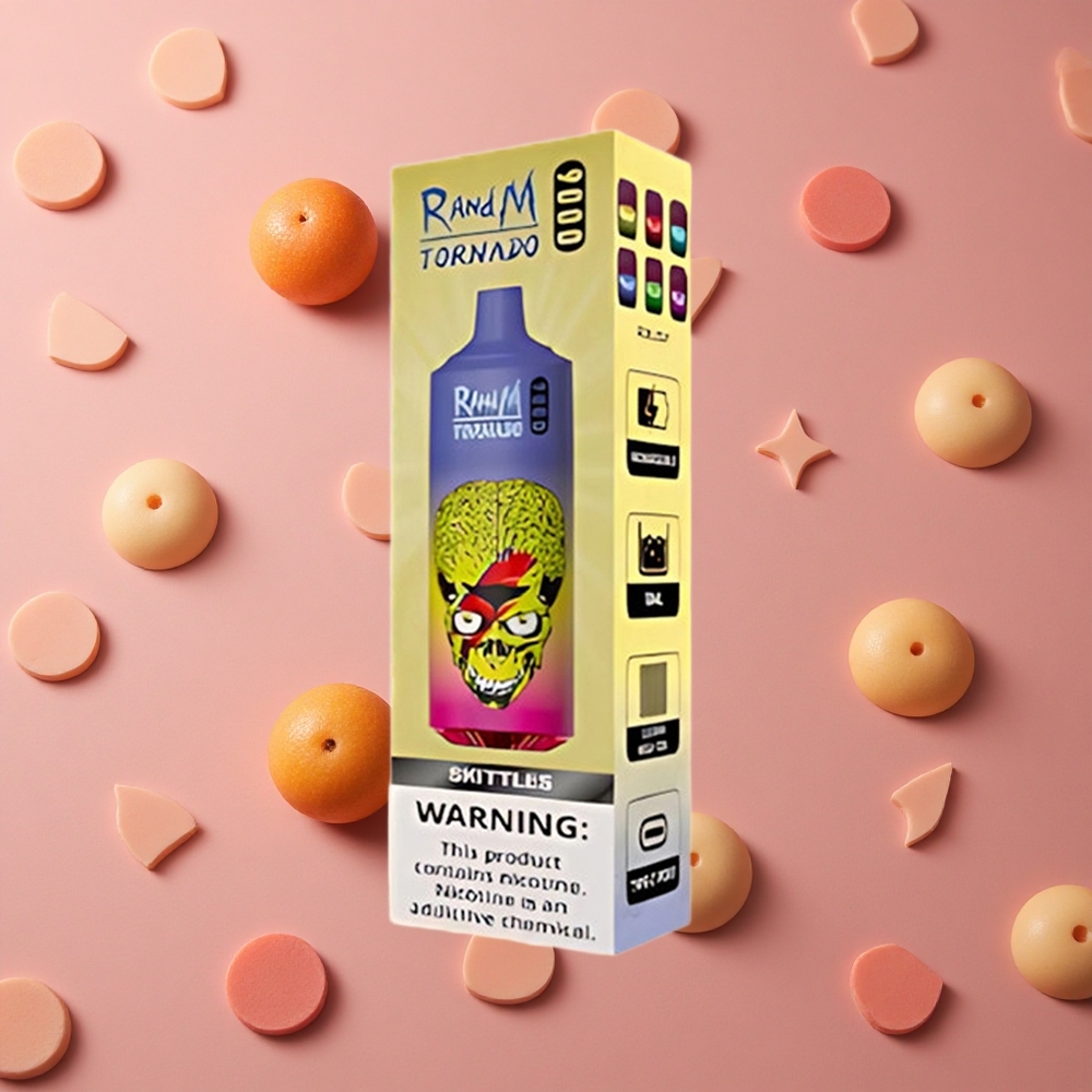 RandM Fumot Tornado 9000 Puffs Skittles RGB Display