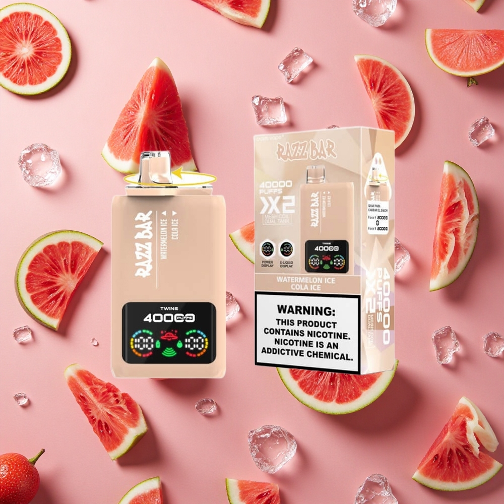 Razz Bar 40000 Puffs Watermelon Ice Cola Ice 2%,5% Nicotine Type-C Port