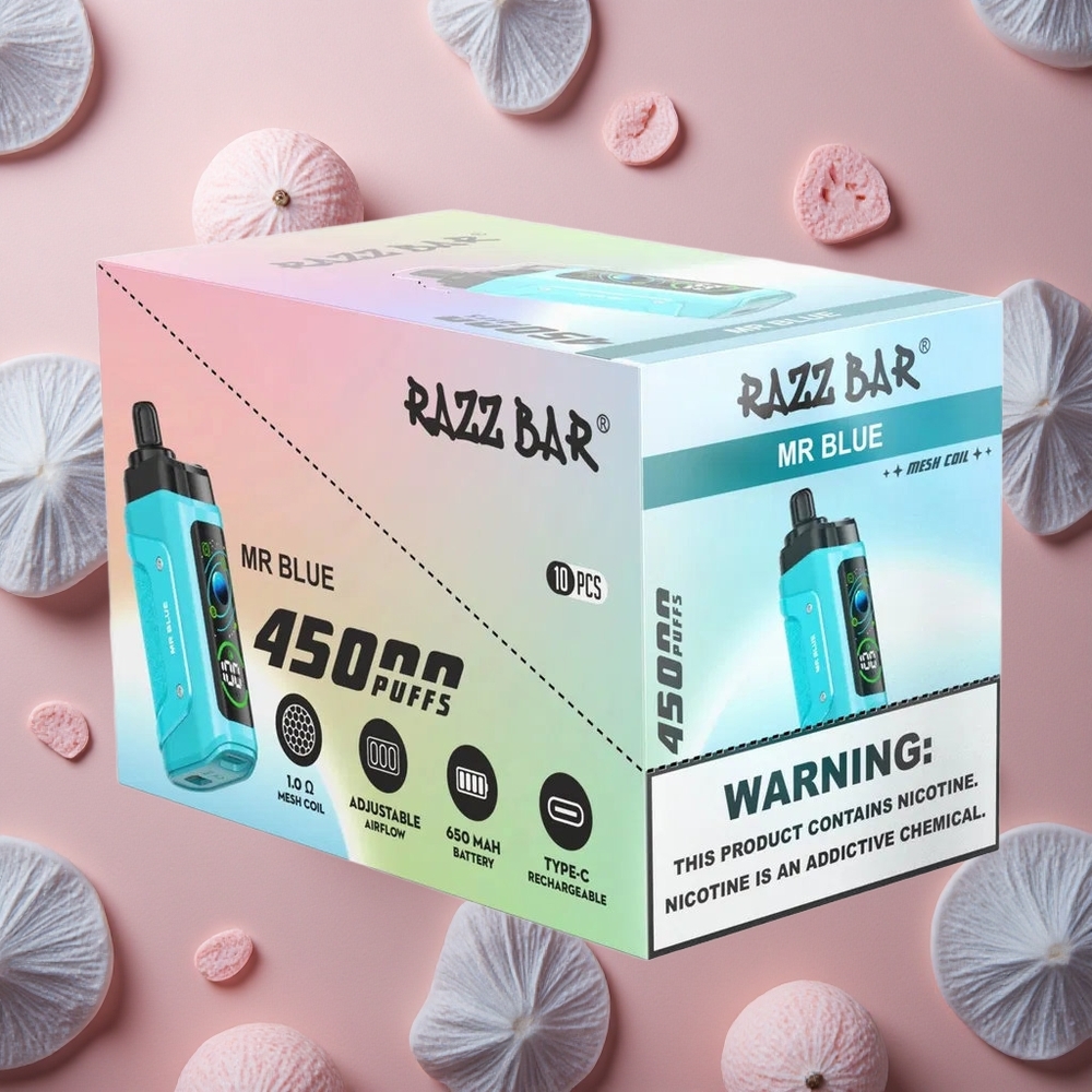 Razz Bar 45000 Puffs 20mg Mr Blue